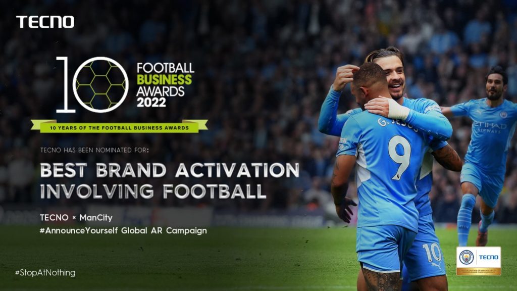 TECNOs AR Campaign Shortlisted for Best Brand Activation Involving Football TECNOs AR Campaign Shortlisted for Best Brand Activation Involving Football