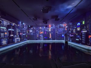 Projection mapped space at Nightscape. Image courtesy of Graham Benjamin