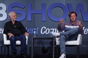Sam Nicholson and David Van Dyke discuss virtual production at the 2022 NAB Show Image Credit John Staley Photo
