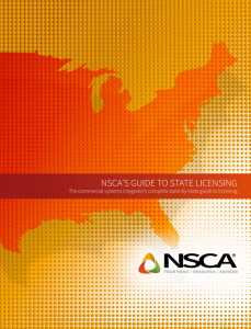 NSCA Guide to State Licensing 2023 Updated