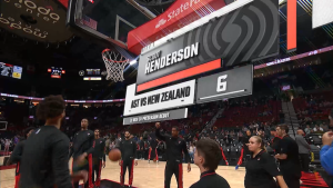 Trail Blazers fans can see on-air graphics elements that look like they're in the arena itself—thanks to technology by disguise.