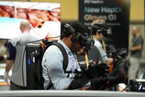 Haptx at AWE USA 2024 Image courtesy of Augmented World Expo