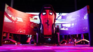 The PixelFLEX racing simulator developed with Podium One Racing.