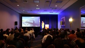 Start-up pitches at AWE 2024. Image courtesy of Augmented World Expo/