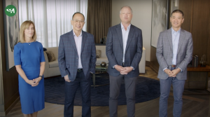 L to R: Karen Holcom, Joe Pham, Neil Ashe, and Peter Han